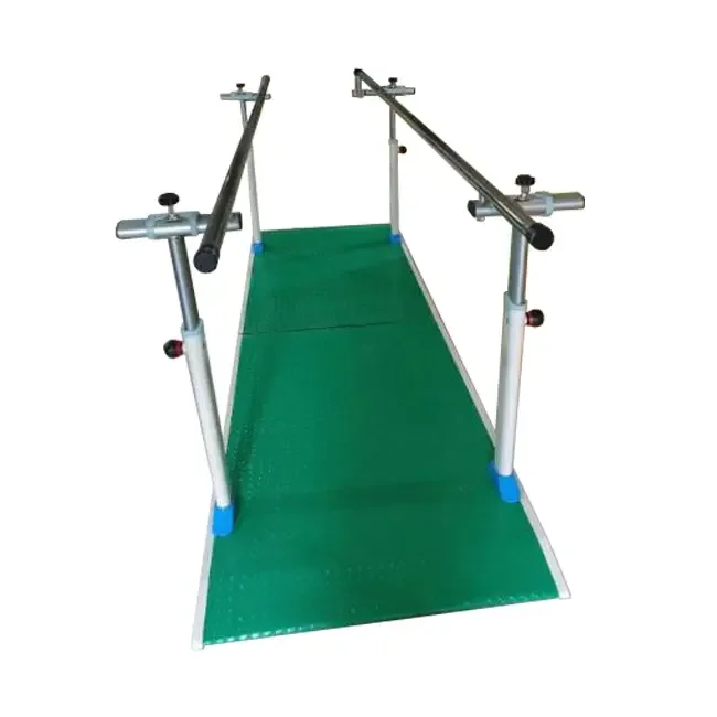 Height Adjustable Parallel Bars Phsical Therapy Equipment Gray Green Parallel Indoor Home Bar