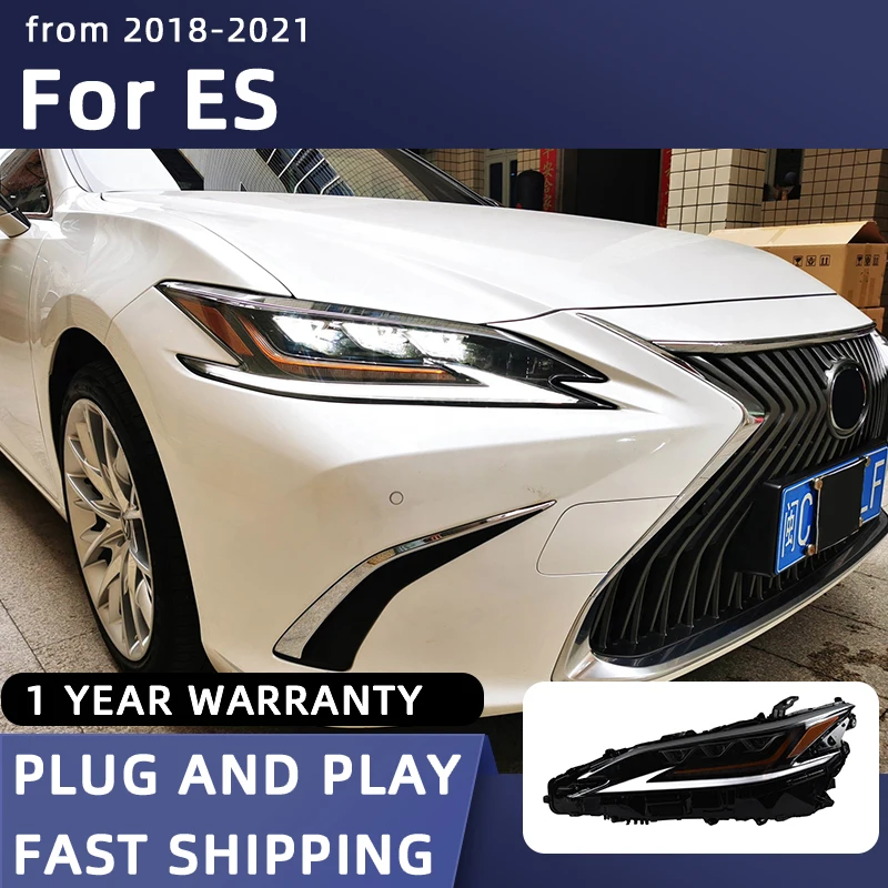 

Стайлинг автомобиля фары для ES светодиодные фары 2018-2021 Lexus Es200 ES260 ES300h передняя фара DRL фотообъектив автомобильный