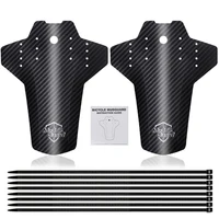 Accessoires de cyclisme, 2 pièces, garde-boue avant/arrière en fibre de carbone pour VTT, garde-boue de vélo 2