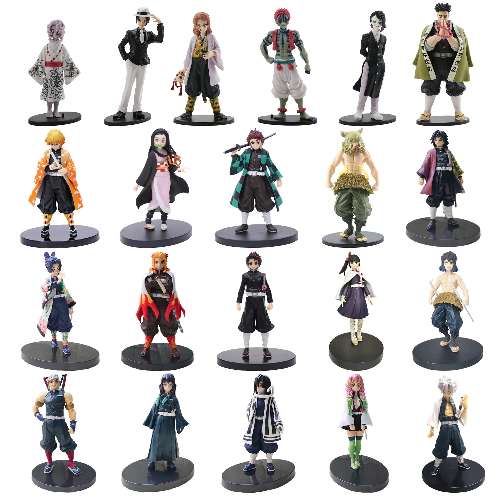 Demon Slayer Action Figure Set Inosuke Demon Slayer Figure 4pcs