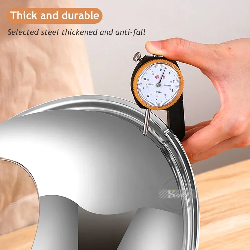 Glass Lid 30/32/34/36cm Compatible with Wok Pan Stainless Steel Replacement Cover Oven Safe for Skillets Pans Universal Cookware