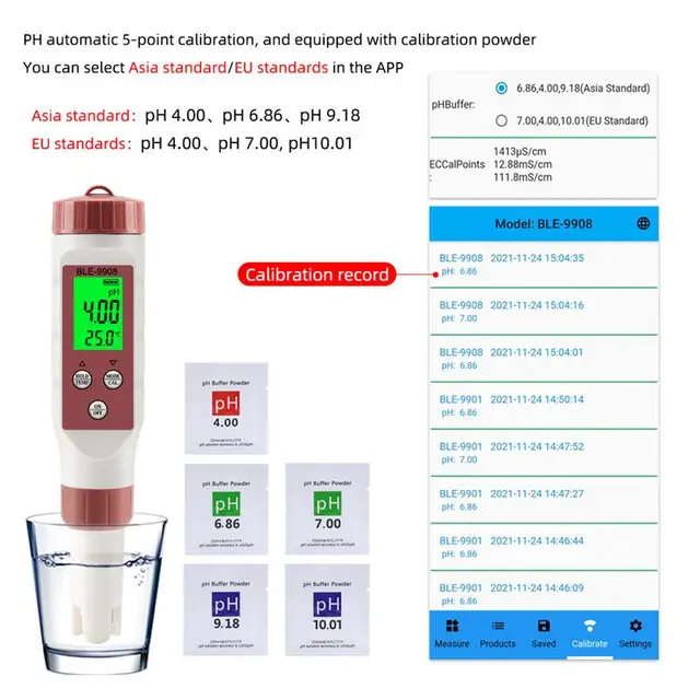 Víz Tesztelők Az Ivóvíz Pontosságához Vízminőség -Tesztelő Ph Tds Ec Hőmérséklet Medence Laboratóriumi Akvárium -Tóhoz - Image 4