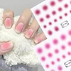 Gradient Nail Sticker 3D Jelly Red Powder Blusher Slider Round Halo Dye Cute Ombre Nail Design Translucent Gel Polish Wraps Deca 5