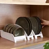 Kitchen Bowl Organiser Storage Rack Plastic Bowl Cupboard Display Dish for Cabinet Cutlery Plate Kitchen Accessories Rack 4