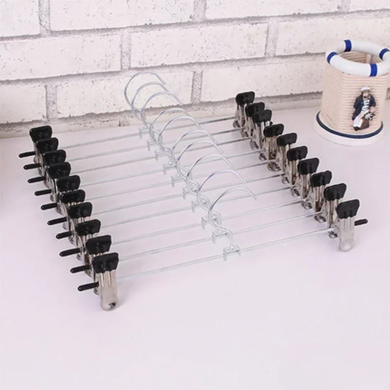 Enhanced Pant Organizer Clip - Non-Slip Metal Skirt Hanger with Traceless Clips