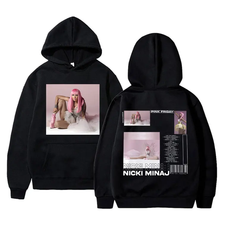 

Rapper Nicki Minaj Pink Friday 2024 World Tour Print Hoodie Men Women Hip Hop Oversized Hoody Sweatshirt Fashion Unisex Hoodies