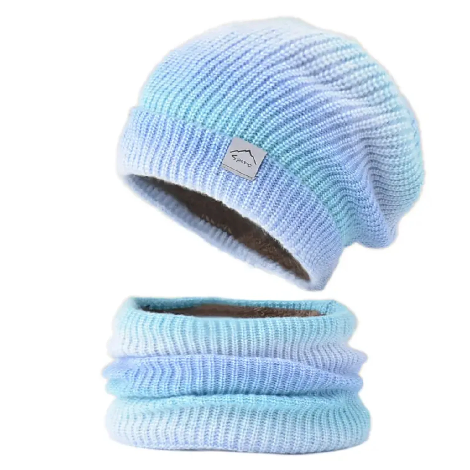 Winter Women's Beanies and Snood Set-Soft and Warm Hat with Matching Scarf-Cute Girls' Winter Hat Set