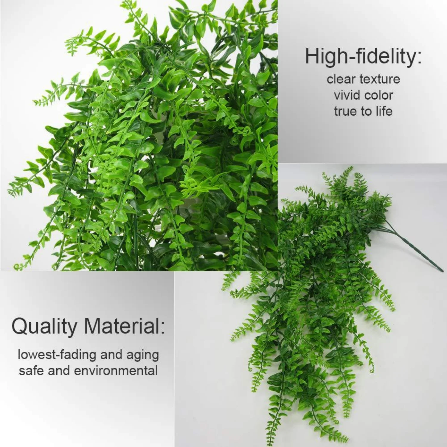 10 Stück 85cm/33,4 Zoll Künstliche Hängepflanze, Gefälschte Rattan-Efeu-Ranke, Hängendes Persisches Gras für Garten, Zuhause, Hochzeit, Party, Außendekoration – Detail 9