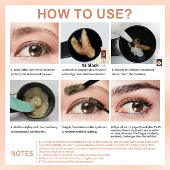 Eyebrow Tint Dye Professional Eyebrow Dye Waterproof Long-lasting Eyebrow Brow Kit Semi Permanent Eyebrow Home Use Pro Kit 6