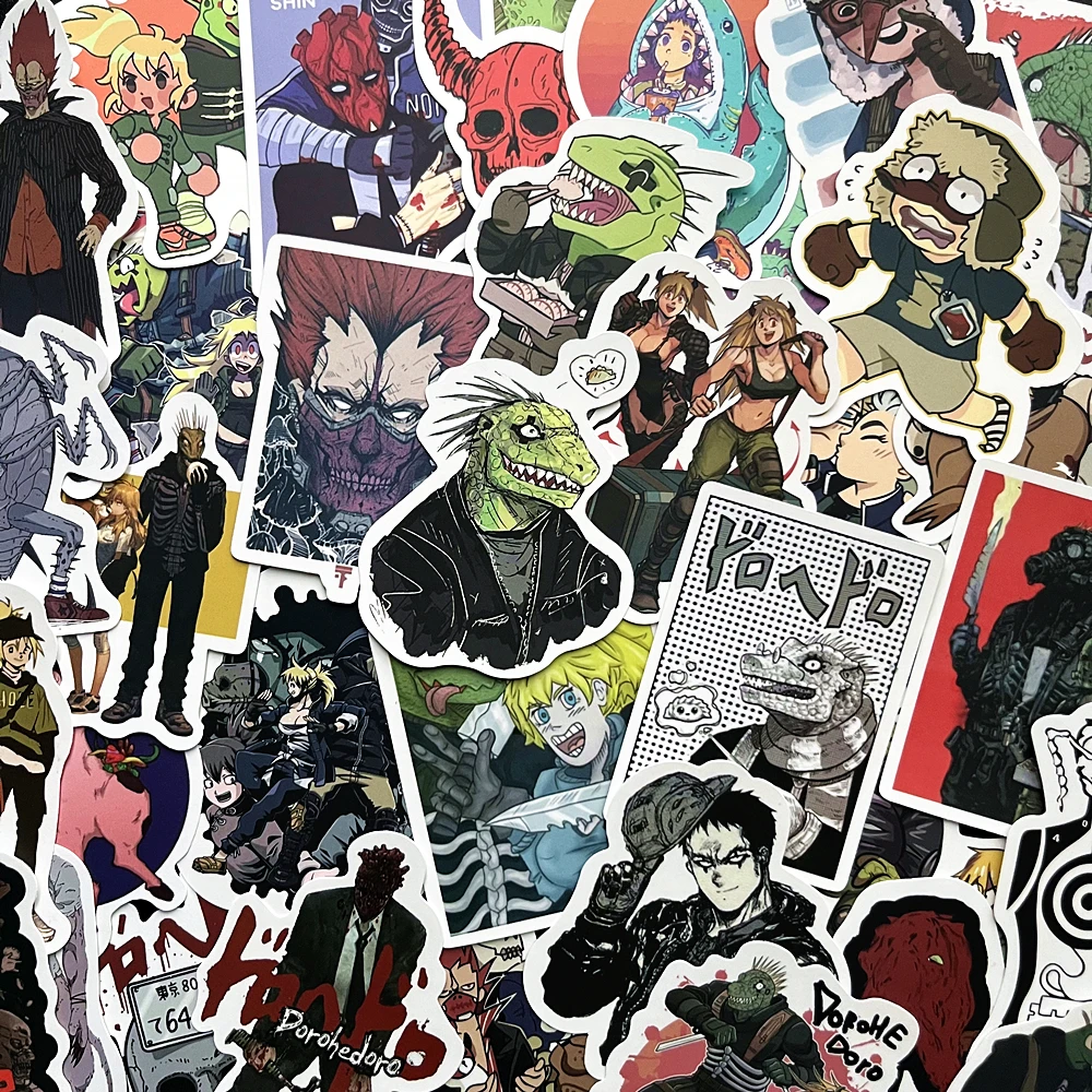 10/50Pcs Nouvelle Dorohedoro Jpanese Anime Sickers Pour Ordinateur Portable Moto Planche À Roulettes Bagages Réfrigérateur Portable Enfants Jouet Autocollant