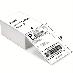 4 x 6 Self-Adhesive Thermal Shipping Labels - White Mailing Labels (100x150mm 500pcs)