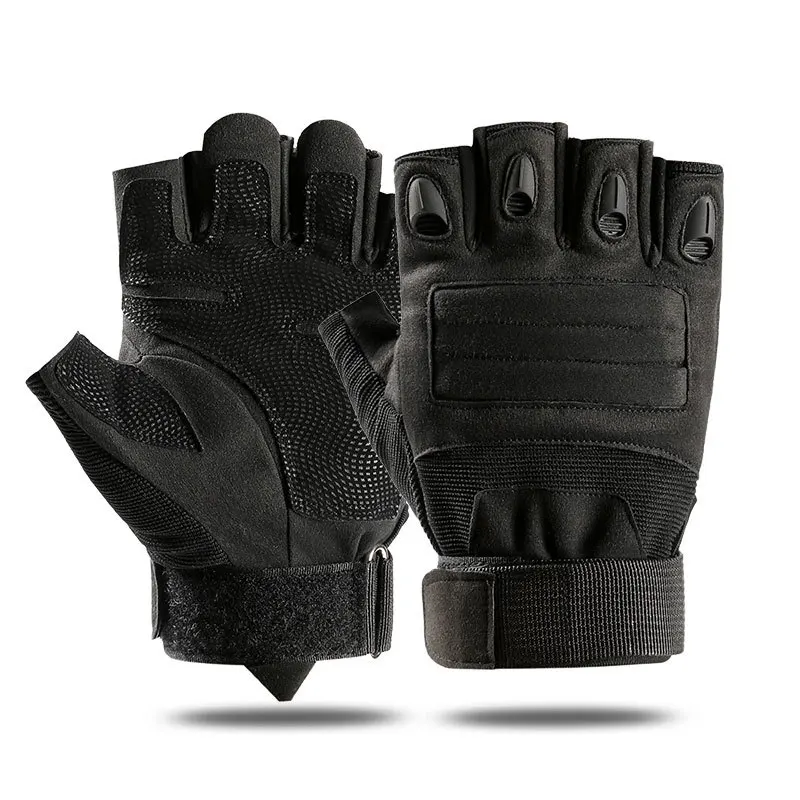 

Men Summer Outdoor Sport Half Finger Fight Breathable Mitten Special Forces Protection Pad Fitness Non Slip Riding Glove N4