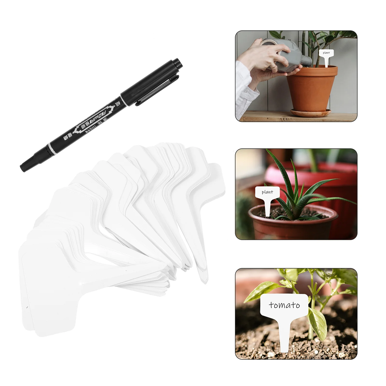 

Flower Tag Garden Markers Plate for Plants Label Succulent Three-dimensional Accessories