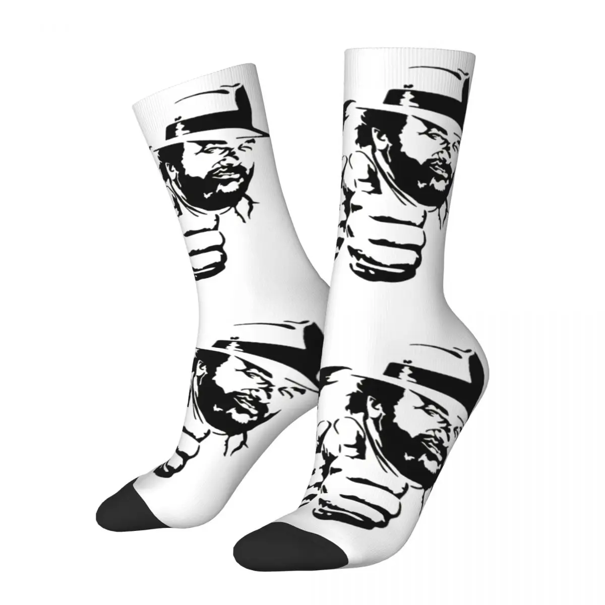 Bud Spencer E Terence Hill Portrait Stuff Socks Compression Vintage Skateboard Tube Calze Cotone Per Donna Regalo Meraviglioso