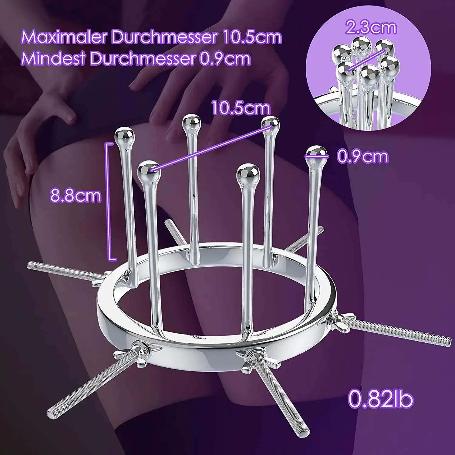 Hannibal Metal Anal Expander Vaginal Dilator Anal Spreader Huge Speculum Fetish Butt Plug Fisting BDSM Men Women Sex Toys