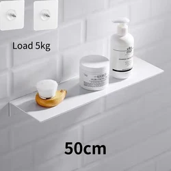 Space-Saving Floating Bathroom Shelf and Wall Organizer (50cm-White 5kg Load)