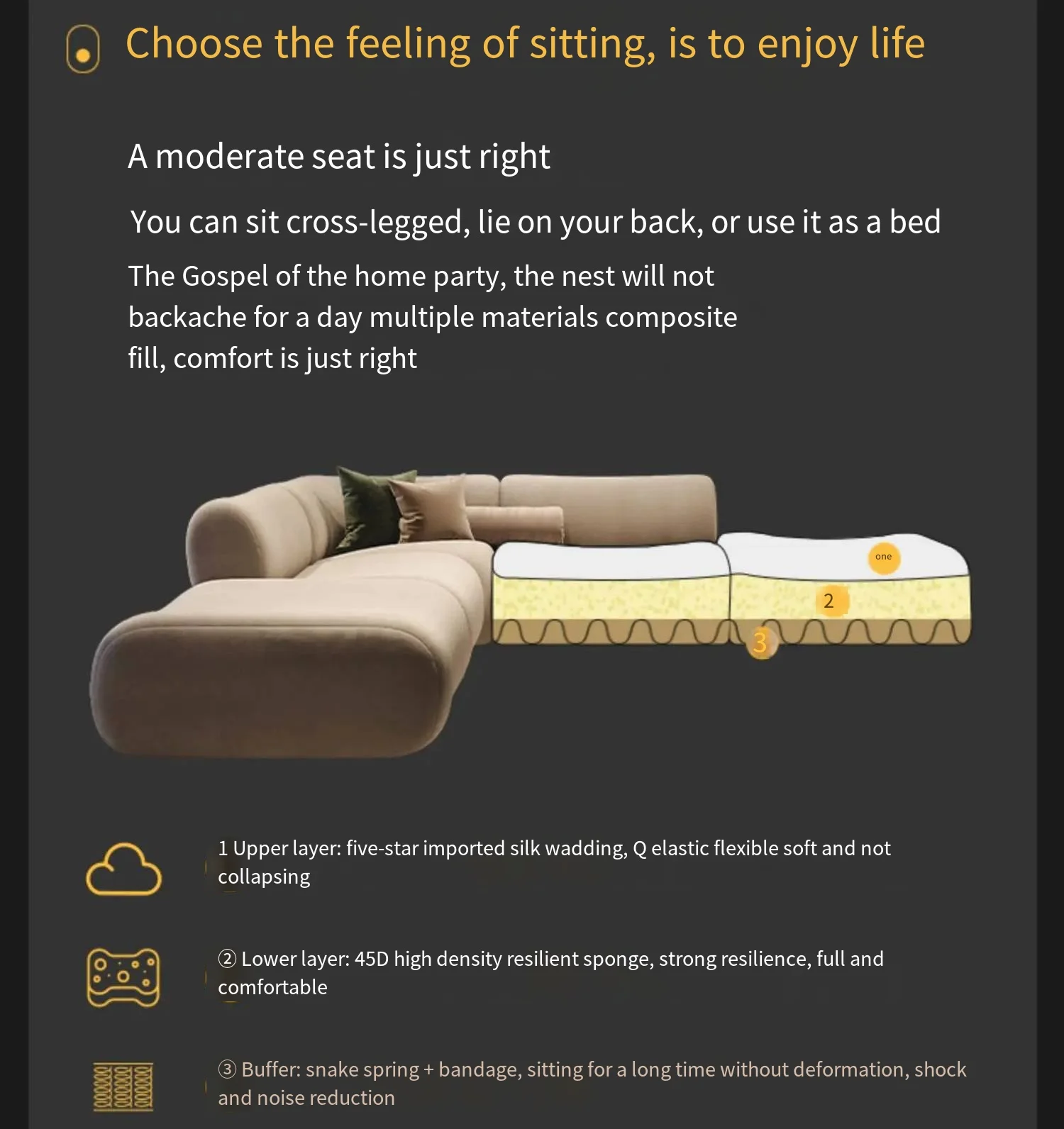 Nordic Modern Living Room Large Lounge Sofas Design Comfortable Sofa Modern Luxury Elegant Woonkamer Banken Home Furniture