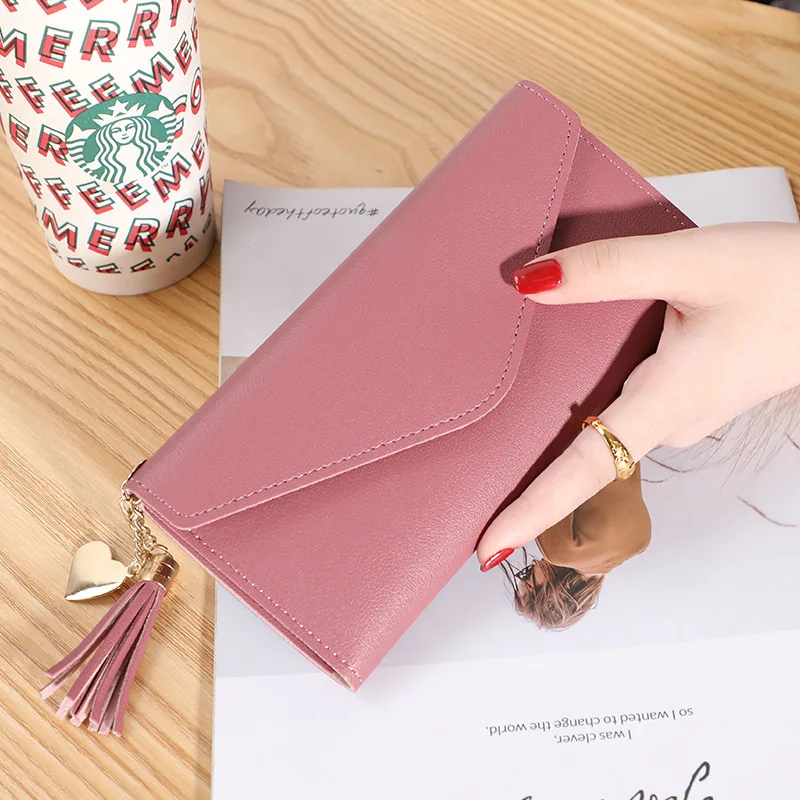Long Women Wallet Female Purses Tassel Coin Purse Card Holder Wallets Female Pu Leather Clutch Money Bag PU Leather Wallet 3