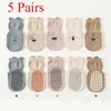 3/5 Pairs Baby Adorable Animals Pattern Non Slip Floor Socks, Breathable Casual Socks for Boys and Girls Kids Indoor Activities 1