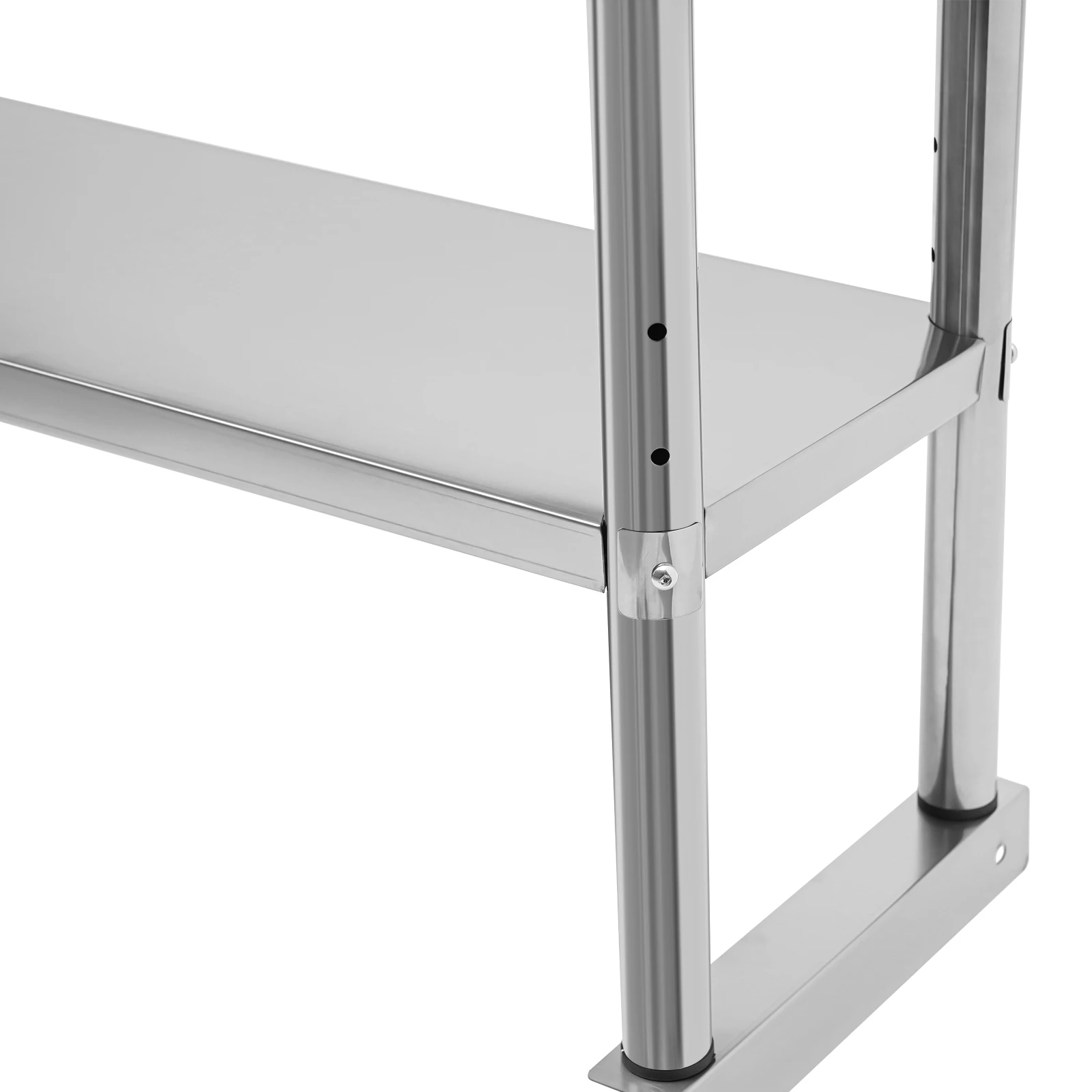 Stainless Steel Shelving 2 Tier Adjustable Shelf Storage Stainless Steel Heavy Duty Shelving