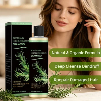 Shampoo Naturale al Rosmarino per Pulizia Profonda, Contro la Forfora, Nutriente per il Cuoio Capelluto, Riparatore per Capelli Danneggiati, Controllo del Sebo, Volumizzante per Uomini e Donne
