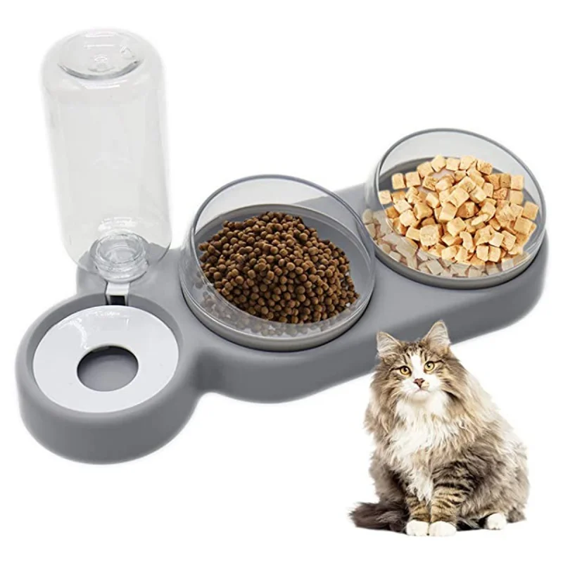 Pet Cat Dog Bowl with Stand Automatic Water Storage Dispenser Pet Cat