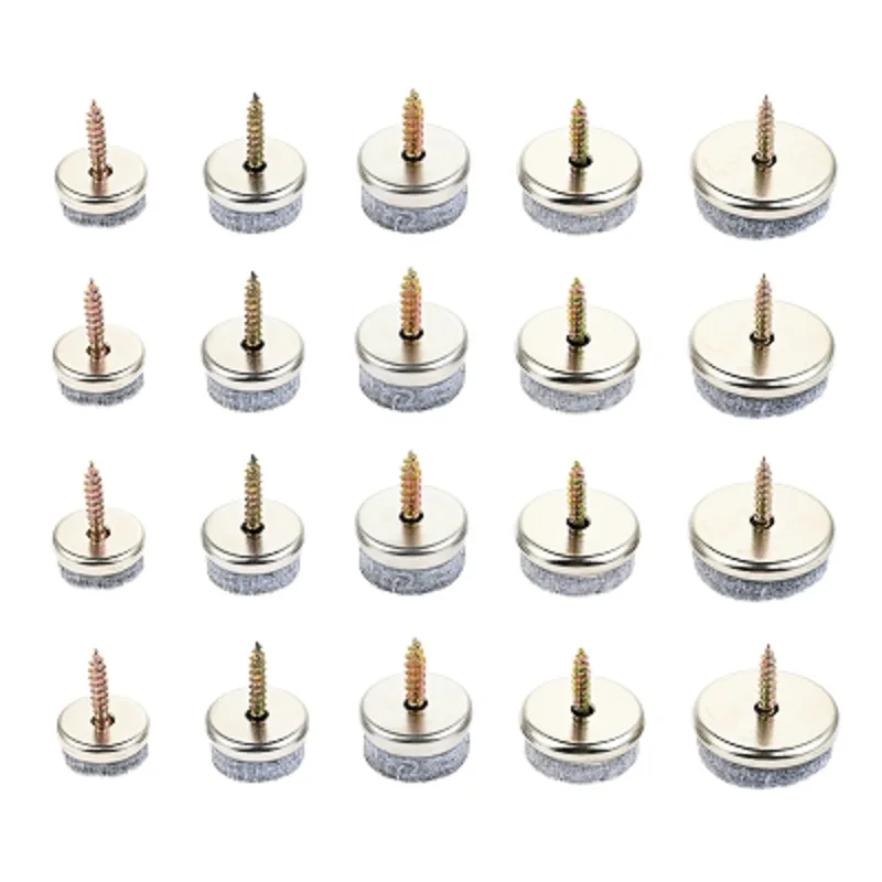10pcs Screw-On Felt Furniture Pads