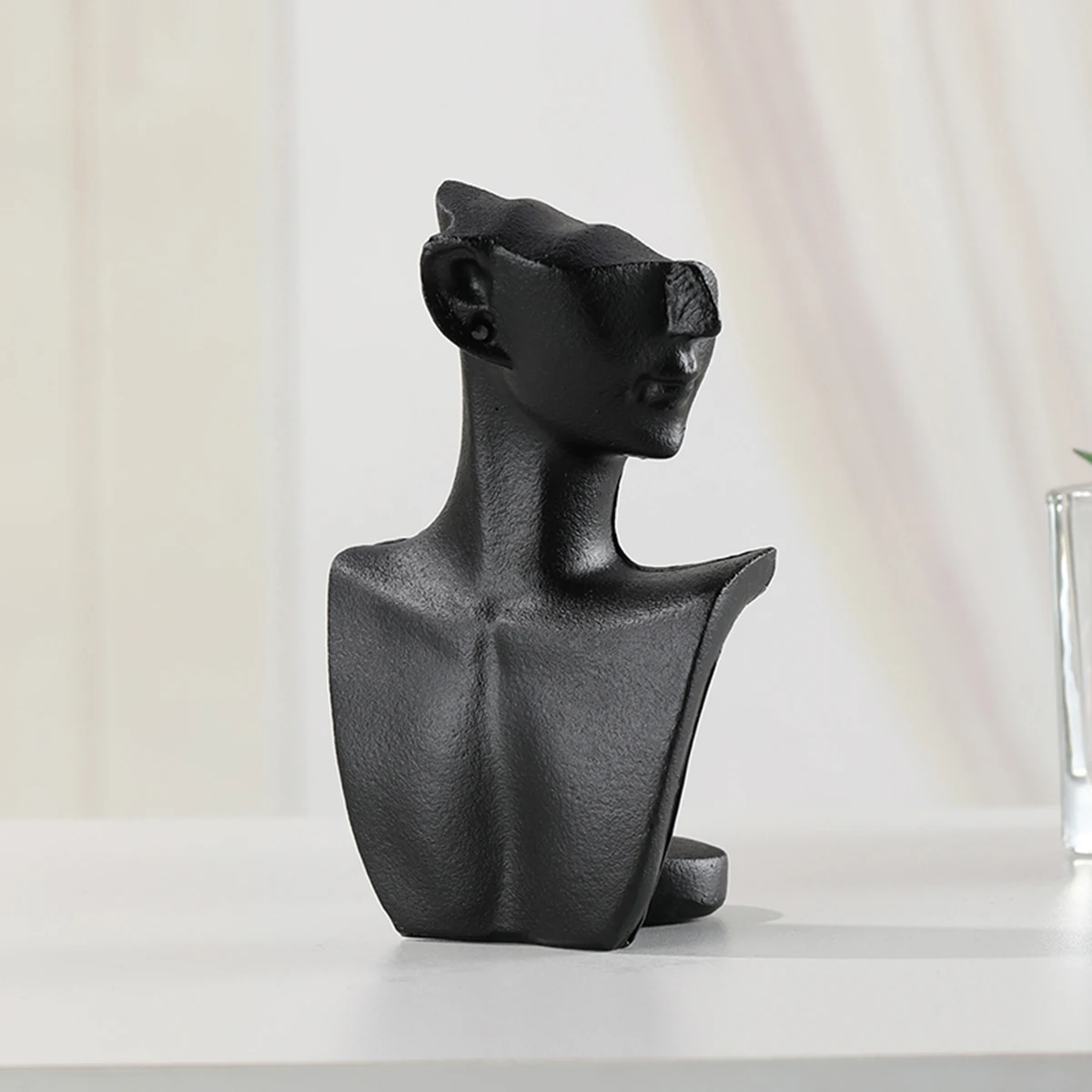 1PC, resin material half-length figure statue, suitable for home decoration and earring and pendant display stand