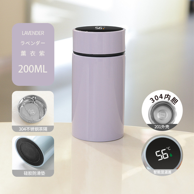 Smart Mini Pocket Thermos Cup Intelligent Temperature Display Water Bottle Stainless Steel Vacuum Flasks Thermoses  Water Tee