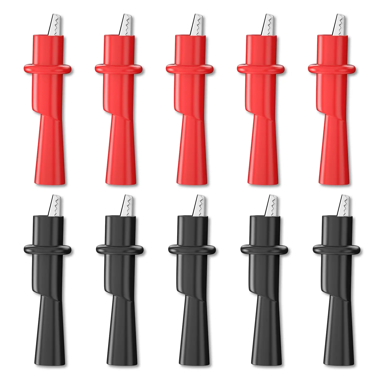 5/1 Pairs Multi meter push in crocodile clip set with insulated crocodile clip for electrical testing