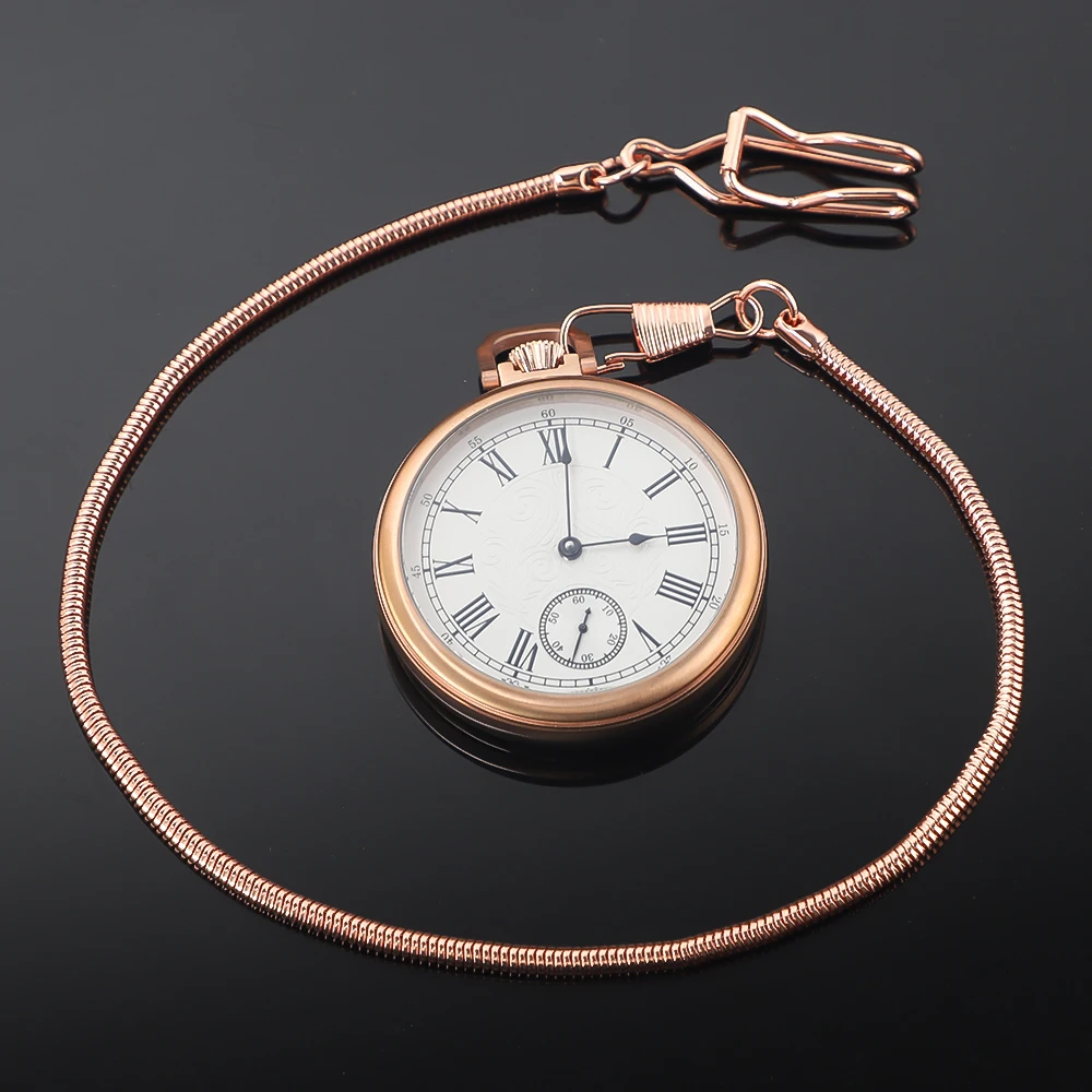 새로운 럭셔리 앤틱 포켓 시계 기계식 방수 풀 스틸 포켓 시계 크리스마스 생일 컬렉션 선물