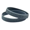 1PC/7PCS Cancer Sucks Silicone Rubber Wristband Debossed Logo Bracelet Adult Size 1