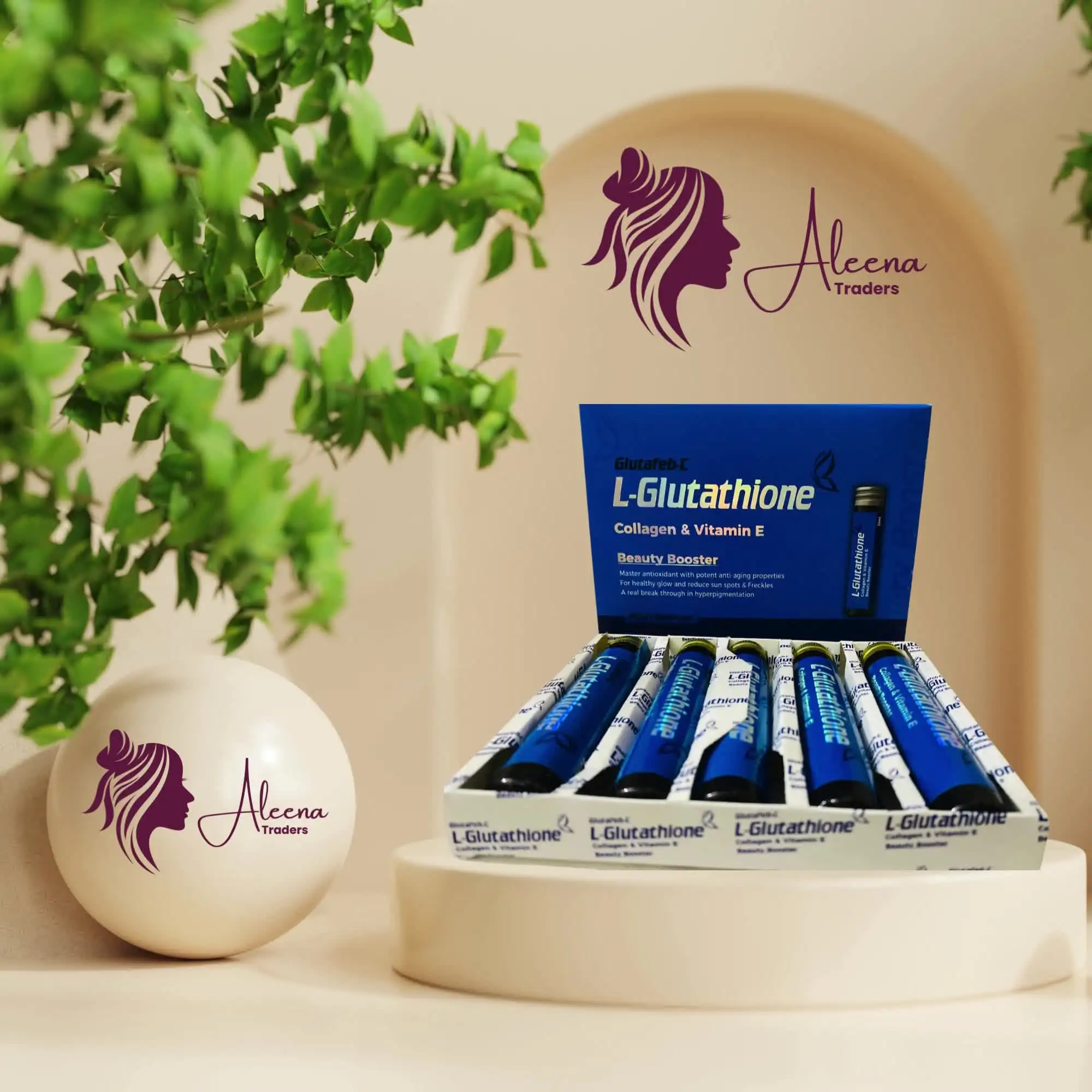 Beauty booster glutafeb cPack of 5 Oral Shots30ml/Shot |Skin Active  Bright Complete