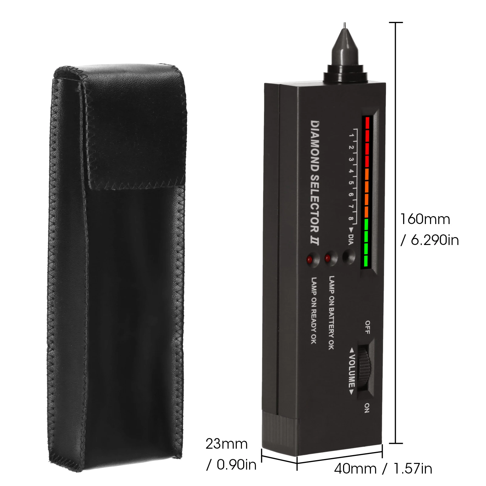 Diamond Tester Pen High Accuracy Diamond Selector Detector Gemstone Jewelry Testing Tool with Case