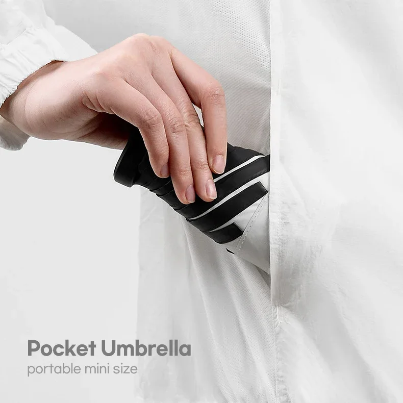 Pocket Flat Mini Umbrella Girls Portable Six Folding Umbrella for Women Anti UV Parasol Travel Sun Shade