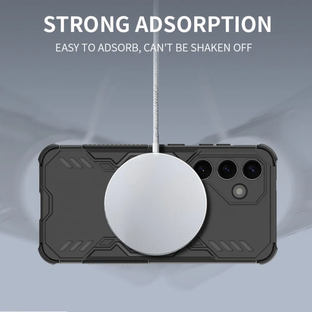 Durable Magnetic Shockproof Armor Phone Case - Enhanced Protective Cover