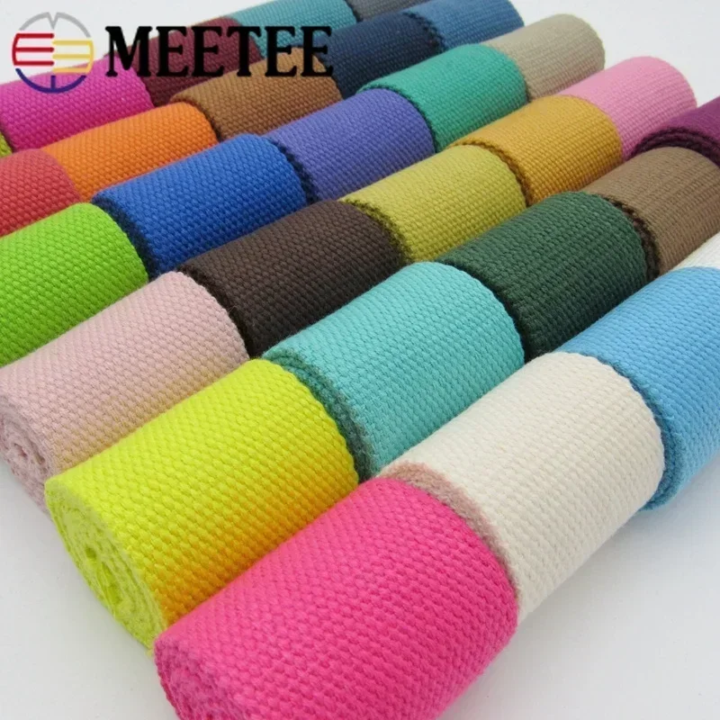3Meters 50mm Thick 2mm Canvas Polyester Cotton Webbing Label Ribbon Bags Backpack Belt Strap Bias Binding Tape DIY Sewing Craft webbing ribbon polyester webbing ribbon