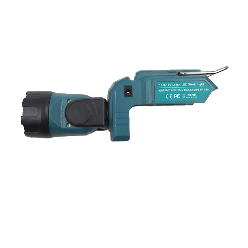 Portable LED Warning Light Spotlight Working Lamp USB Charger for Makita BL1021 BL1041 10.8V 12V Li-ion Battery