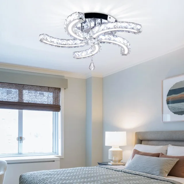 2024년형 LED 낫 크리스탈 천장 조명: 현대적 우아함의 빛