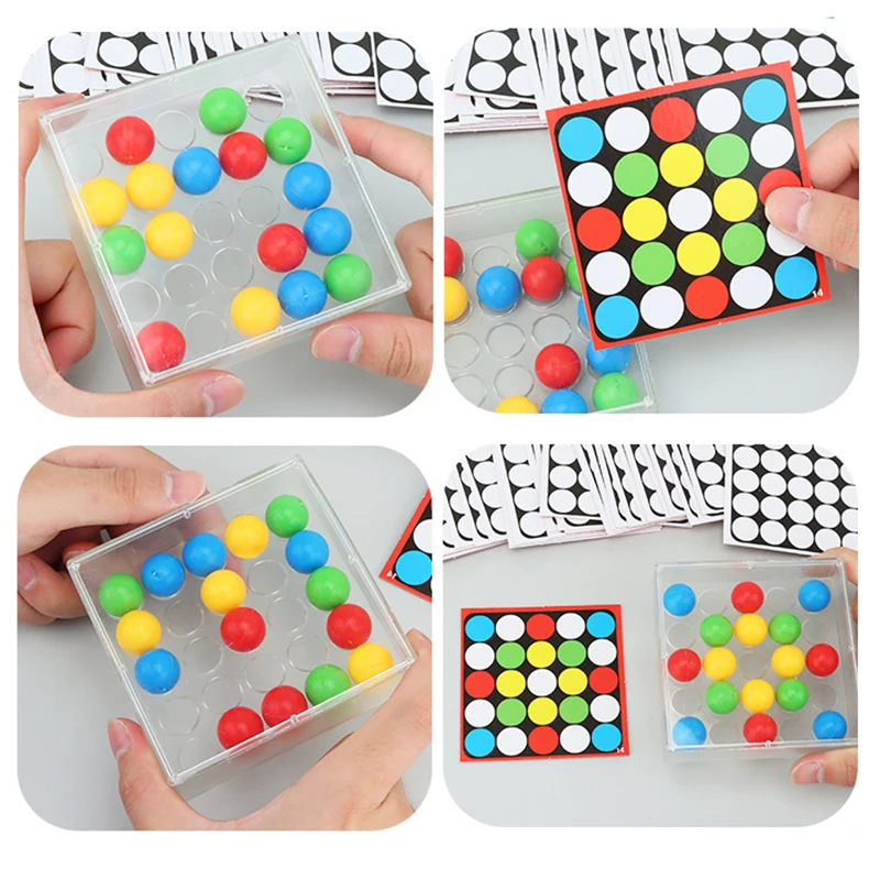Montessori Flexible Finger Board Finger Rolling Ball Palm Treasure Board Rolling Game Puzzle Toy Flexible Tabletop puzzle toys