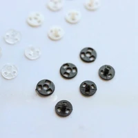 100pcs Tiny 4mm Mini Plastic Round Invisible Snap Button Home DIY Clothes Pajamas White Black Transparent Bag Press Buttons 2