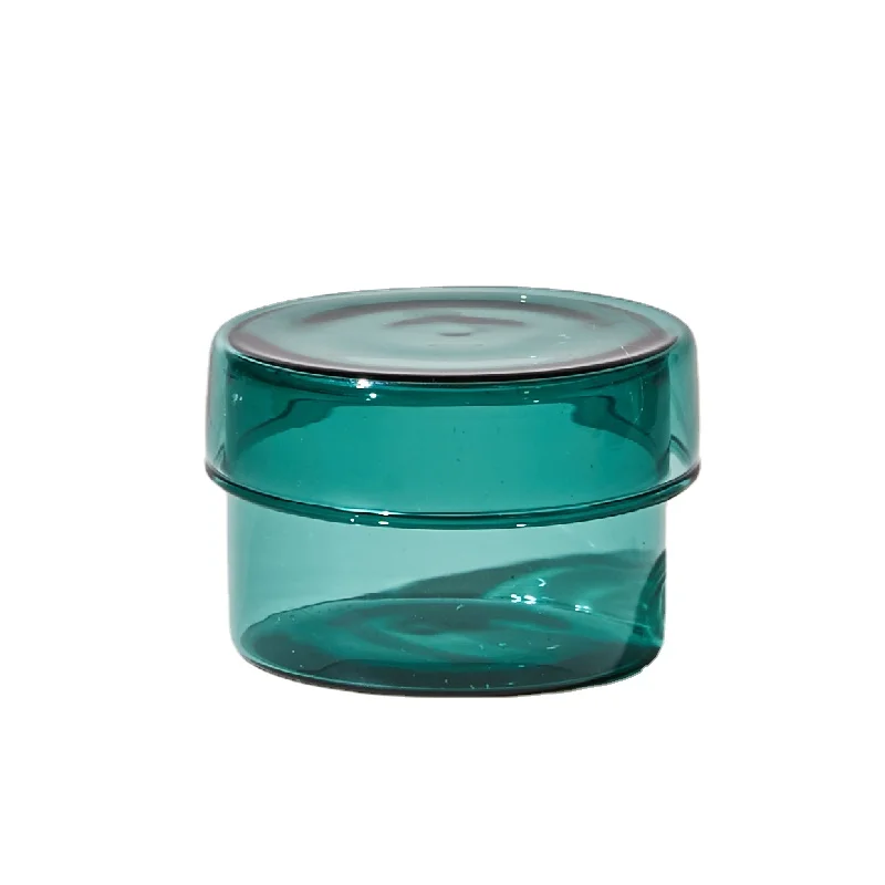 Borosilicate Jar with Lid Decorative Glass Jar Storage Container Desktop  Orangizer Candle Can Candle Making Office