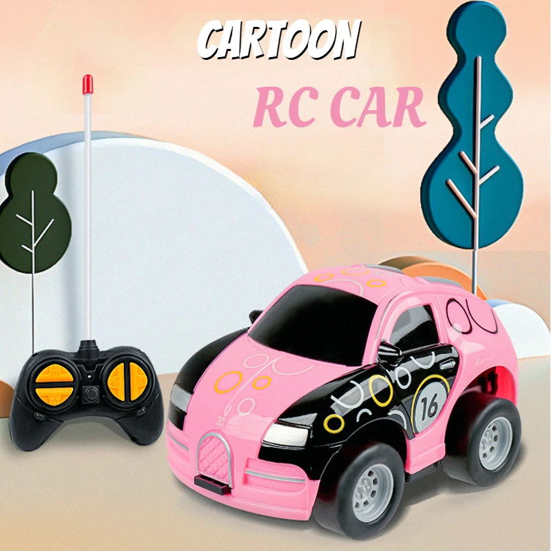 MINI de Control remoto para niños, juguete de dibujos animados, coches de policía, coche de carreras rápido RC, regalos para niños de 2 5 años, juguetes para pequeños| | - AliExpress
