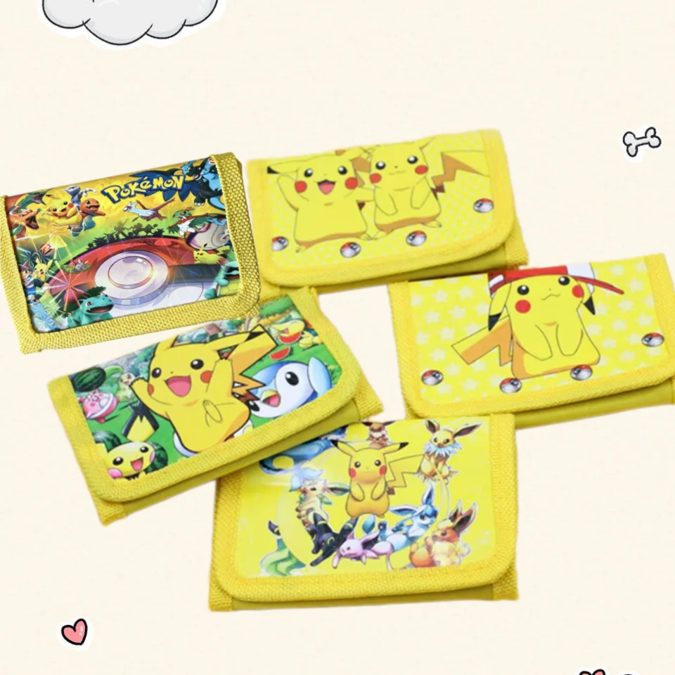 Holder Campus Card Kids Wallet Janpan Anime Pikachu Figure Wallet Card Bag PVC Coin Purse Christmas Gifts for Kid Toy Random One