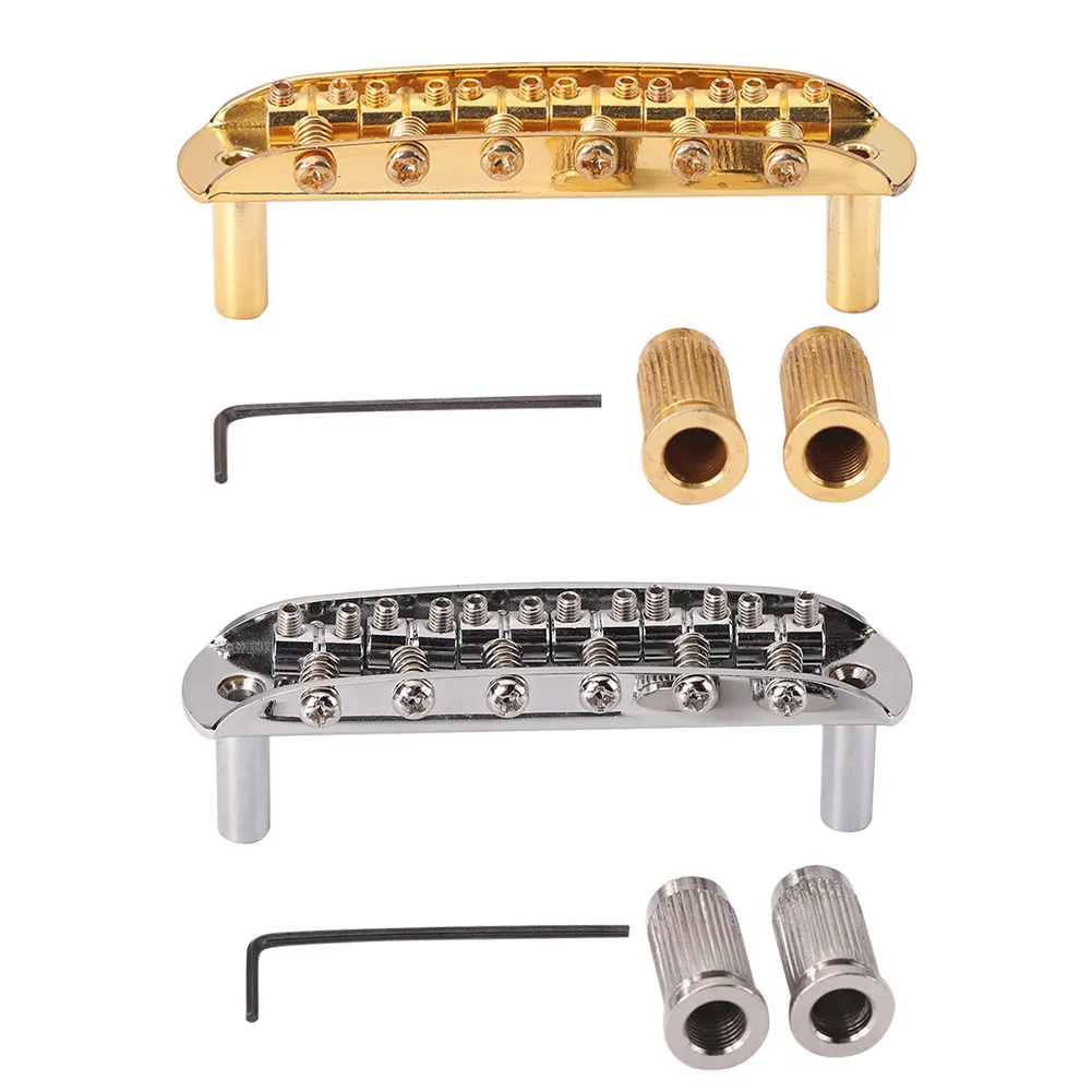 String Instruments Multiple Bridges For JM Jazzmaster Guitar Bridge Adjustable Threaded 6 String Saddle ...