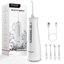 Advanced Oral Irrigator and Teeth Whitening Water Flosser with Sonic Cleaning Technology and Large Capacity Tank (White)