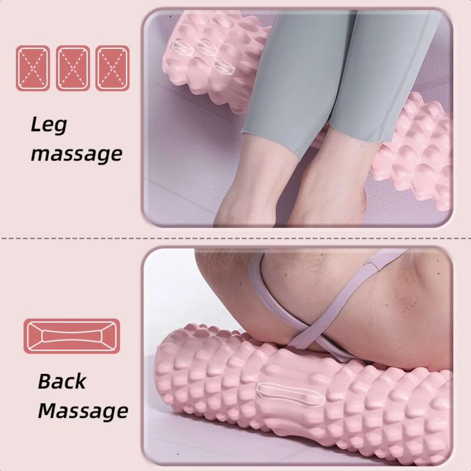 Foam Roller- Deep Tissue Massage,Back Pain Relief Muscle Roller, Massage Roller Self Massage Exercise, Yoga, Pilates