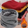 Solid Plush Warm Winter Ring Scarf Women Men Knitted Full Face Mask Snood Neck Scarves Thicken Cashmere Scarfs Allmatch Muffler 1