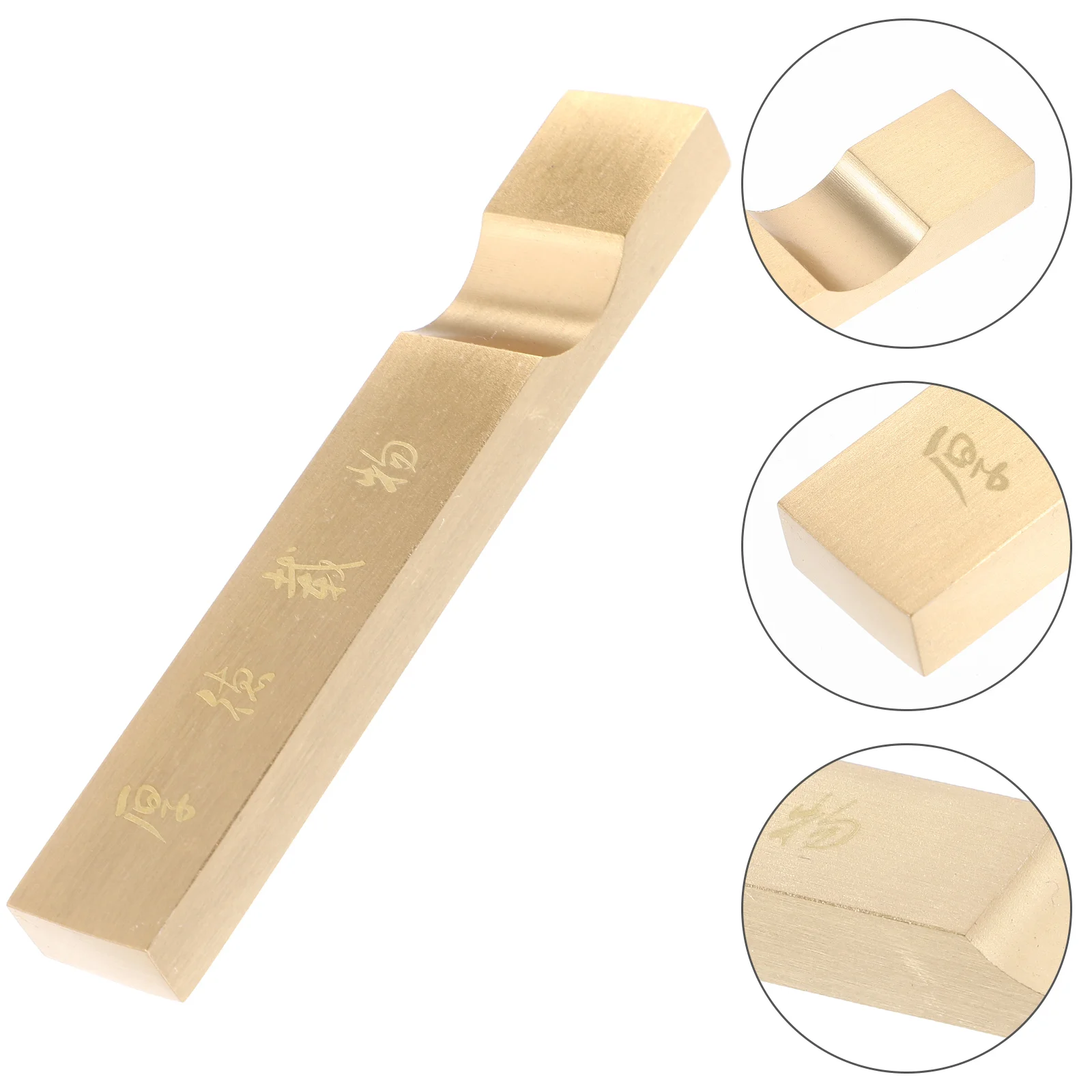 

The Four Treasures of Study Calligraphy Supplies Brass Rectangular Paper Weight Chinese Paperweight Weights