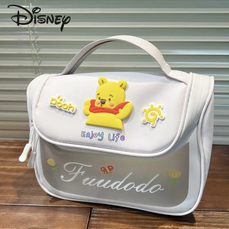 Disney Cartoon Large-capacity Portable Cosmetic Bag High Beauty Waterproof Transparent Storage Bag Travel Portable Wash Bag